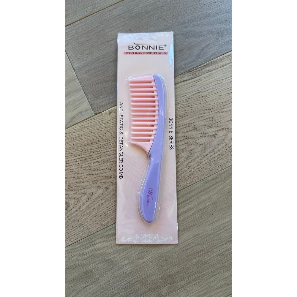 Bonnie Wigsbuy Anti-Static & Detangler Comb Brush Pink Purple NEW